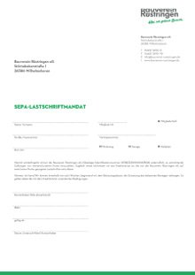 Sepalastschriftmandat - Bauverein Rüstringen
