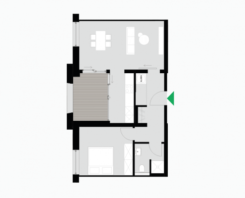 2 Zimmerwohnung Altbau - Typ B - Siebethsburg Wilhelmshaven