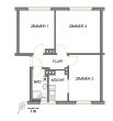 Grundriss tb 80, ER - 3-Zimmer-Wohnung mit Dusche im Erdgeschoss!