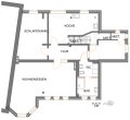 Störtebekerstraße 5 b - 2 OG Grundriss - Sanierte 2-Zimmer Altbauwohnung im historischen Gebäude