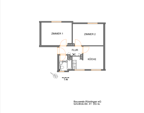Helle Dachgeschosswohnung auf Siebethsburg mit Ausblick ins Grüne!, tom-Brok-Straße 41, 26386 Wilhelmshaven, Dachgeschosswohnung