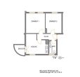 Grundriss - 2-Zimmer-Wohnung mit Balkon in zentraler Lage